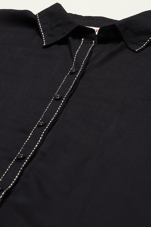 Solid Rayon Asymmetric Kurta Dhoti Set