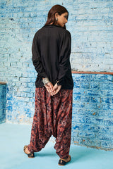 Solid Rayon Asymmetric Kurta Dhoti Set