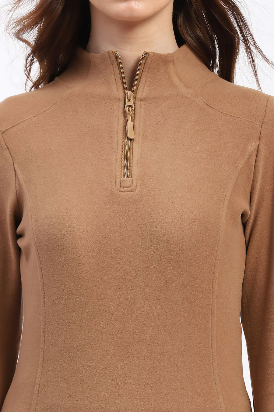 Beige Rayon Blend Bootcut Co-ord Set