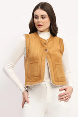 Brown Faux Fur Lined Jacket