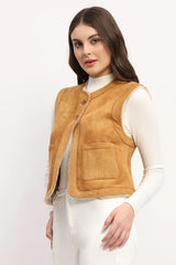 Brown Faux Fur Lined Jacket