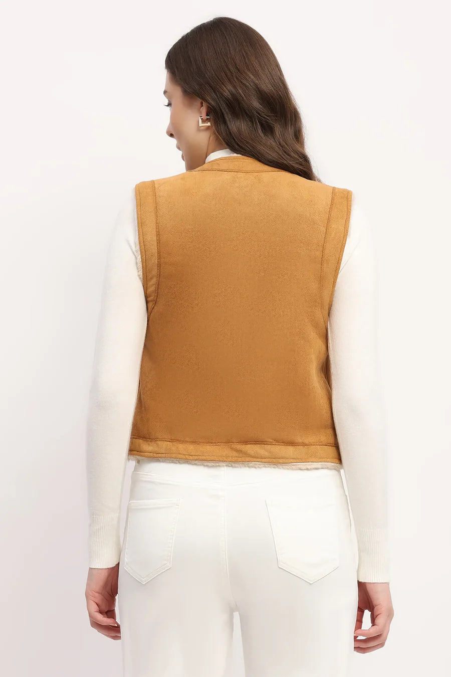 Brown Faux Fur Lined Jacket