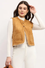 Brown Faux Fur Lined Jacket