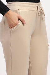 Beige Front-Open Co-ord Set