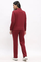 Maroon Front-Open Co-ord Set