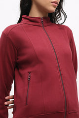 Maroon Front-Open Co-ord Set