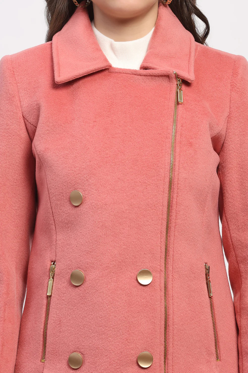 Pink Winter Coat - Ultra-Warm Luxe Finish