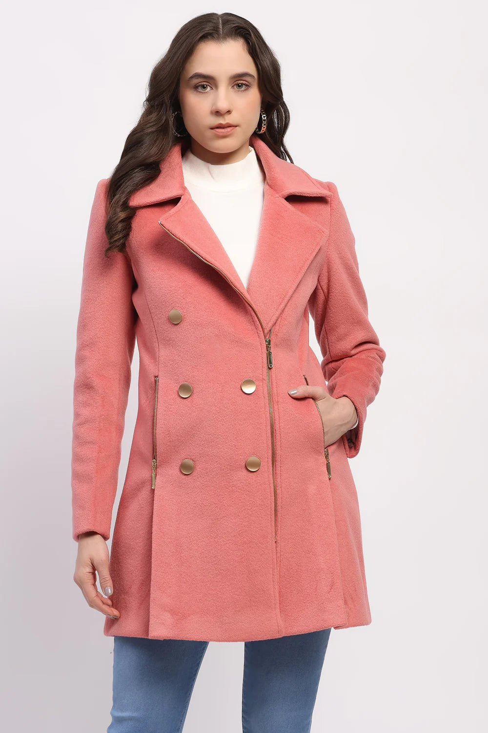 Pink Winter Coat - Ultra-Warm Luxe Finish