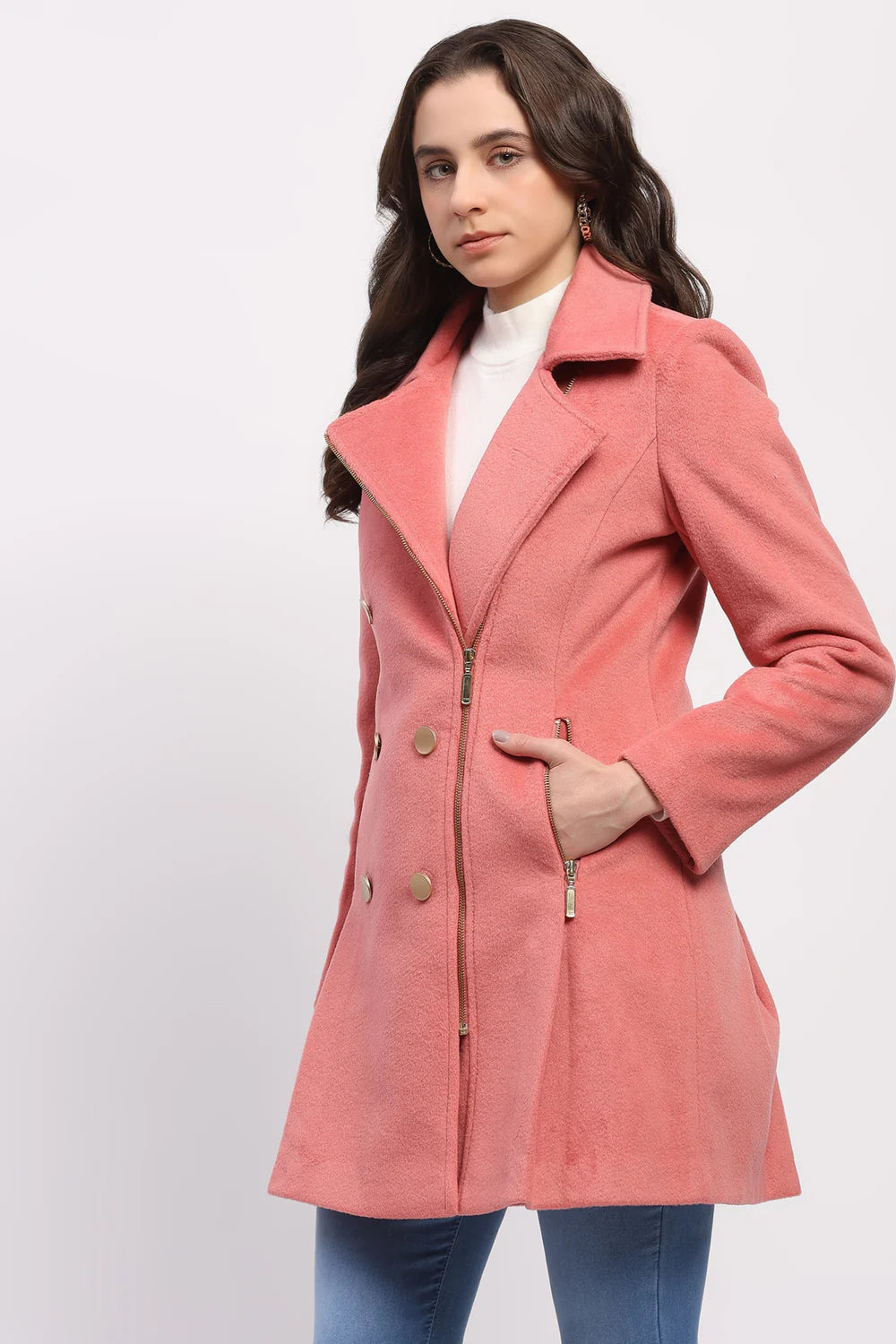 Pink Winter Coat - Ultra-Warm Luxe Finish