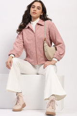 Pink Embossed Sweatshirt