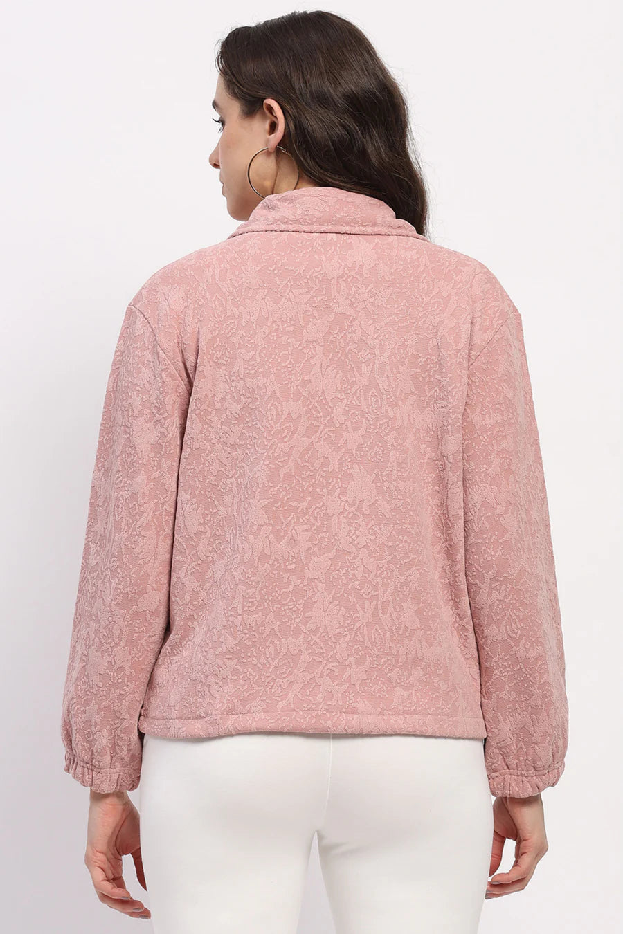 Pink Embossed Sweatshirt