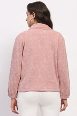 Pink Embossed Sweatshirt