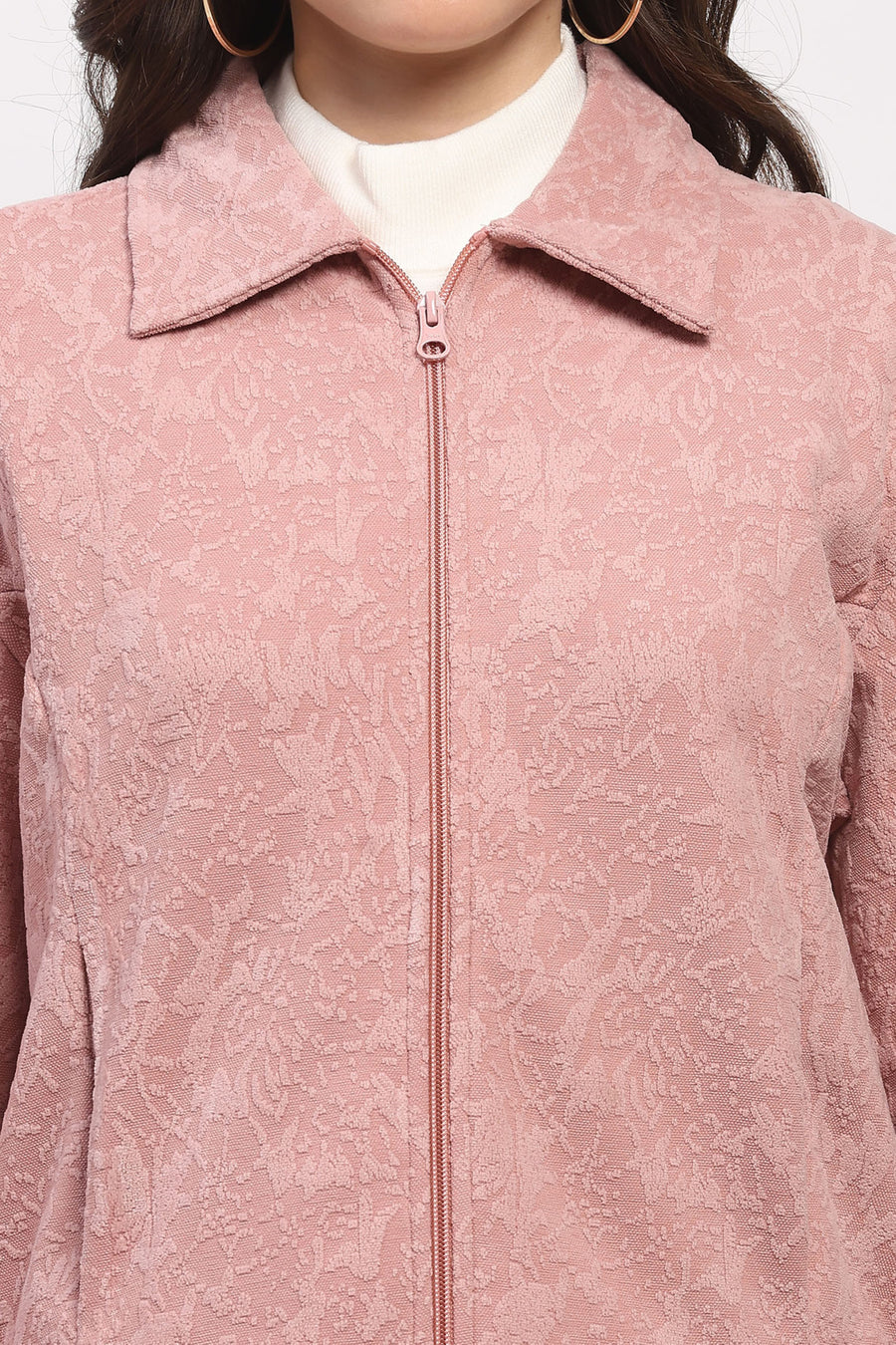 Pink Embossed Sweatshirt