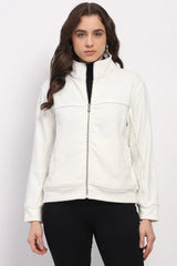 White Embossed Sweatshirt