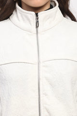 White Embossed Sweatshirt