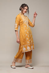 Solid Rayon (LIVA) Straight Kurta Palazzo Set
