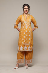 Solid Rayon (LIVA) Straight Kurta Palazzo Set