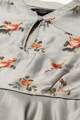 Rohit Bal Pista Green Cotton Blend Anarkali Kurta Suit Set