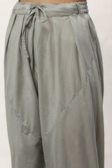 Rohit Bal Pista Green Cotton Blend Anarkali Kurta Suit Set