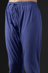 Rohit Bal Blue Cotton Silk Embroidered Suit Set