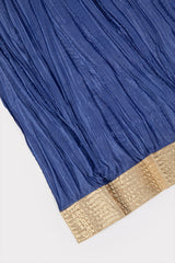 Rohit Bal Blue Cotton Silk Embroidered Suit Set