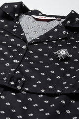 Woven Cotton Straight Kurta Sharara Set