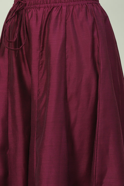 Woven Cotton Straight Kurta Sharara Set