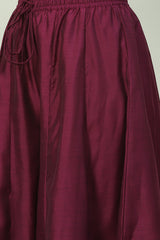 Woven Cotton Straight Kurta Sharara Set