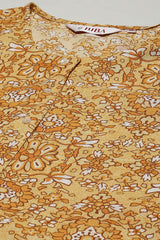 Printed Rayon Straight Kurta Palazzo Set