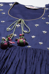 Cotton Anarkali Kurta Palazzo Suit Set with Dupatta