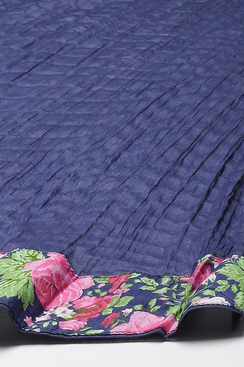 Cotton Anarkali Kurta Palazzo Suit Set with Dupatta