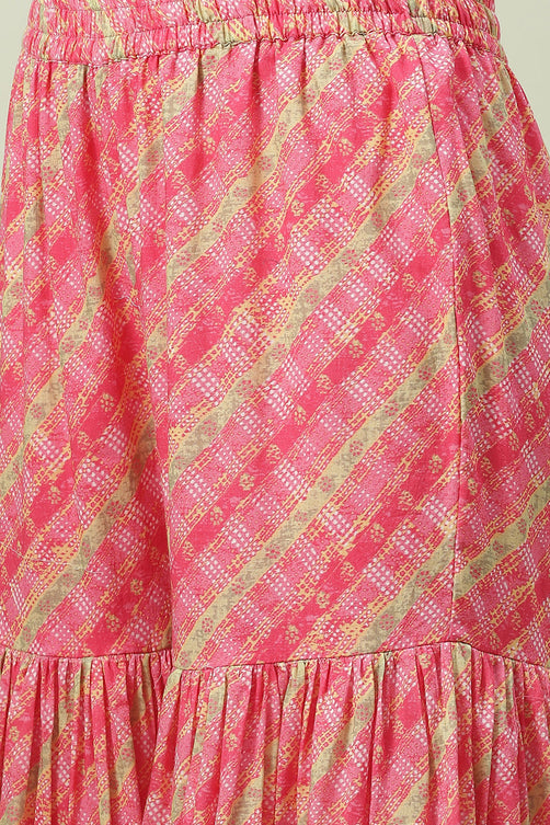 Woven Cotton Anarkali Kurta Garara Set with Dupatta