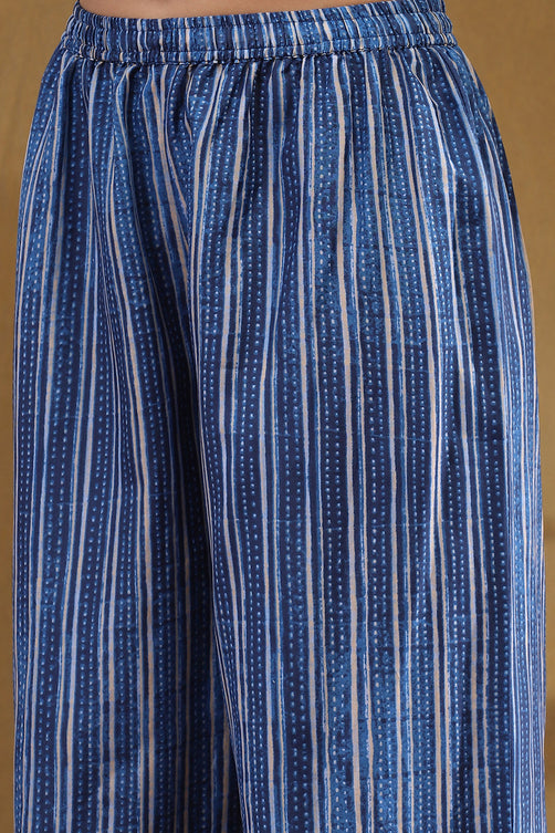 Printed Modal Anarkali Kurta with Straight Palazzo Set