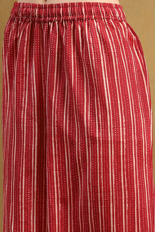 Printed Modal Anarkali Kurta with Straight Palazzo Set