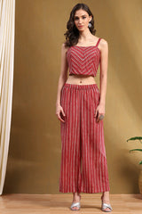 Printed Modal Anarkali Kurta with Straight Palazzo Set