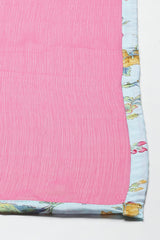 Polyester Anarkali Kurta Churidar Suit Set with Dupatta