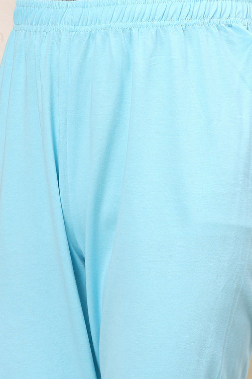 Polyester Anarkali Kurta Churidar Suit Set with Dupatta