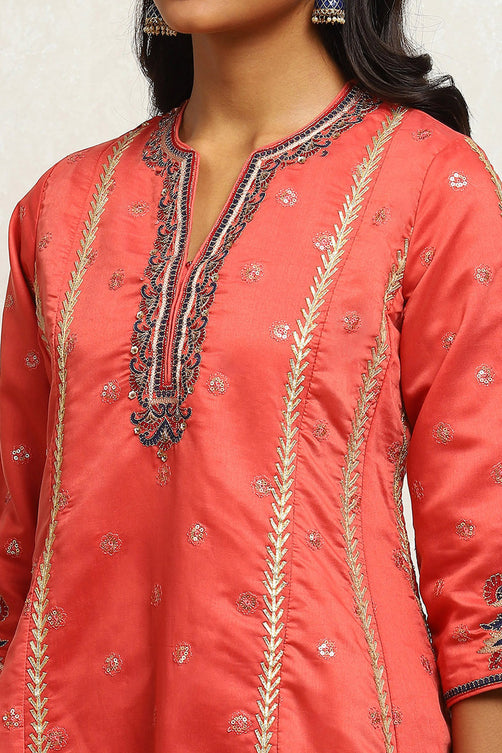 Embroidered Woven Kalidar Kurta Sharara Set with Dupatta