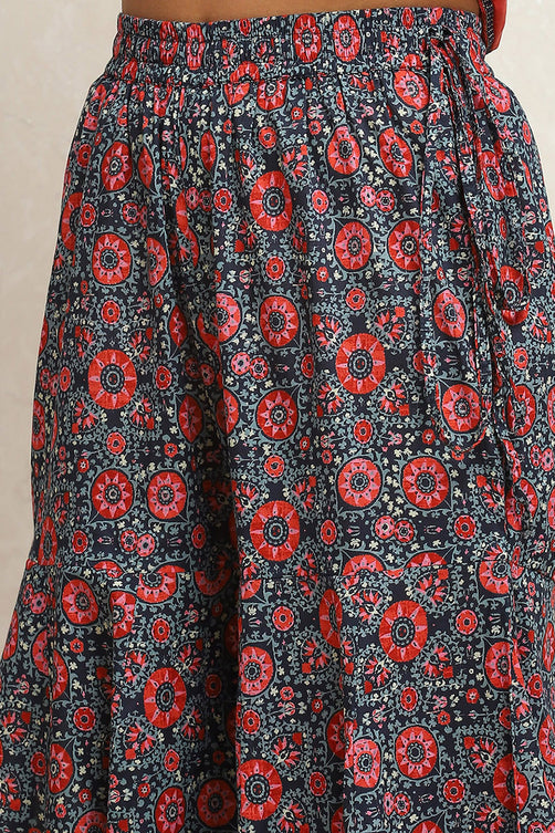 Embroidered Woven Kalidar Kurta Sharara Set with Dupatta