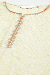 Woven Polyester Straight Kurta Sharara Set with Dupatta