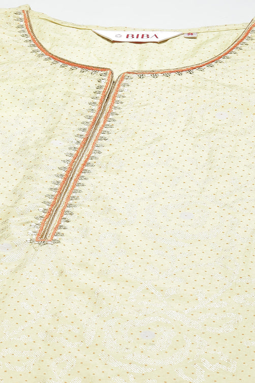 Woven Polyester Straight Kurta Sharara Set with Dupatta