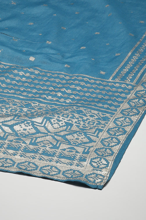 Cotton Anarkali Kurta Churidar Suit Set with Dupatta