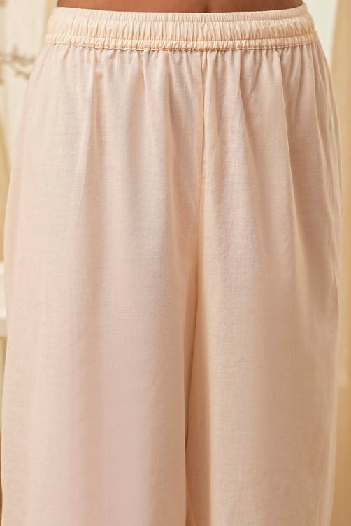 Printed Cotton Anarkali Kurta Set with Band Collar