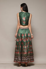 Printed Polyester Flared Kurta Skirt Set