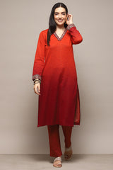 Yarn Dyed Polyester Straight Kurta Palazzo Set