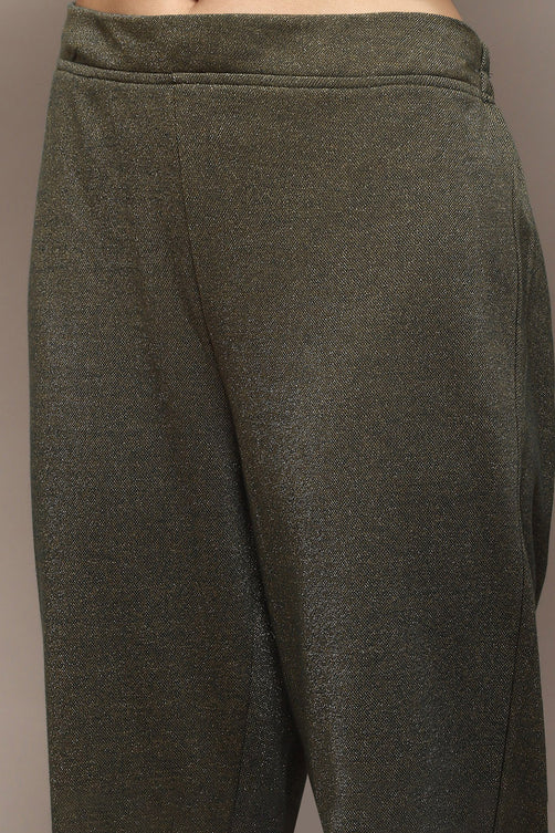 Yarn Dyed Polyester Straight Kurta Palazzo Set