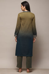 Yarn Dyed Polyester Straight Kurta Palazzo Set