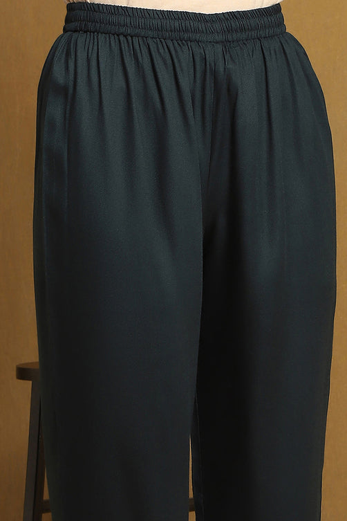 Yarn Dyed Rayon Straight Kurta Palazzo Set