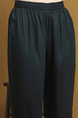 Yarn Dyed Rayon Straight Kurta Palazzo Set