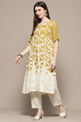 Printed Rayon Straight Kurta Palazzo Set